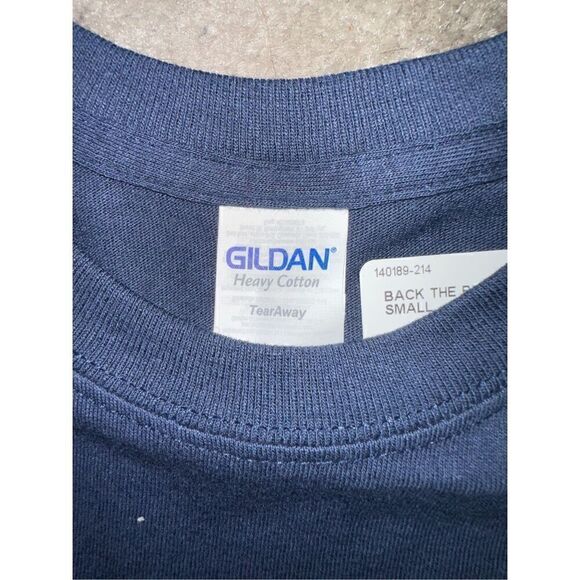 Back The Blue Police T-Shirt Short sleeve Size Small Gildan - Picture 3 of 3